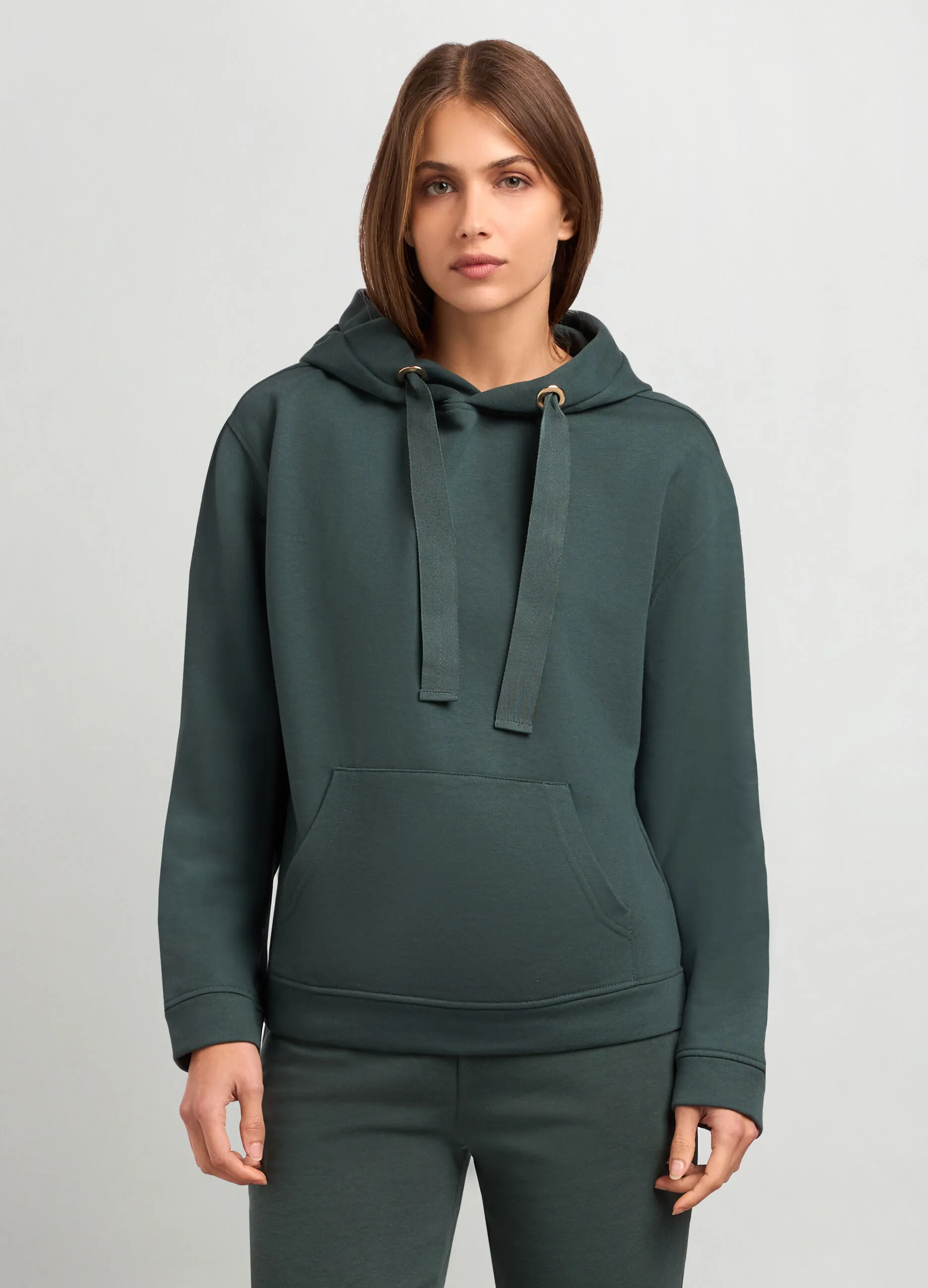 HOLISTIC  Felpa con cappuccio in misto cotone donna
