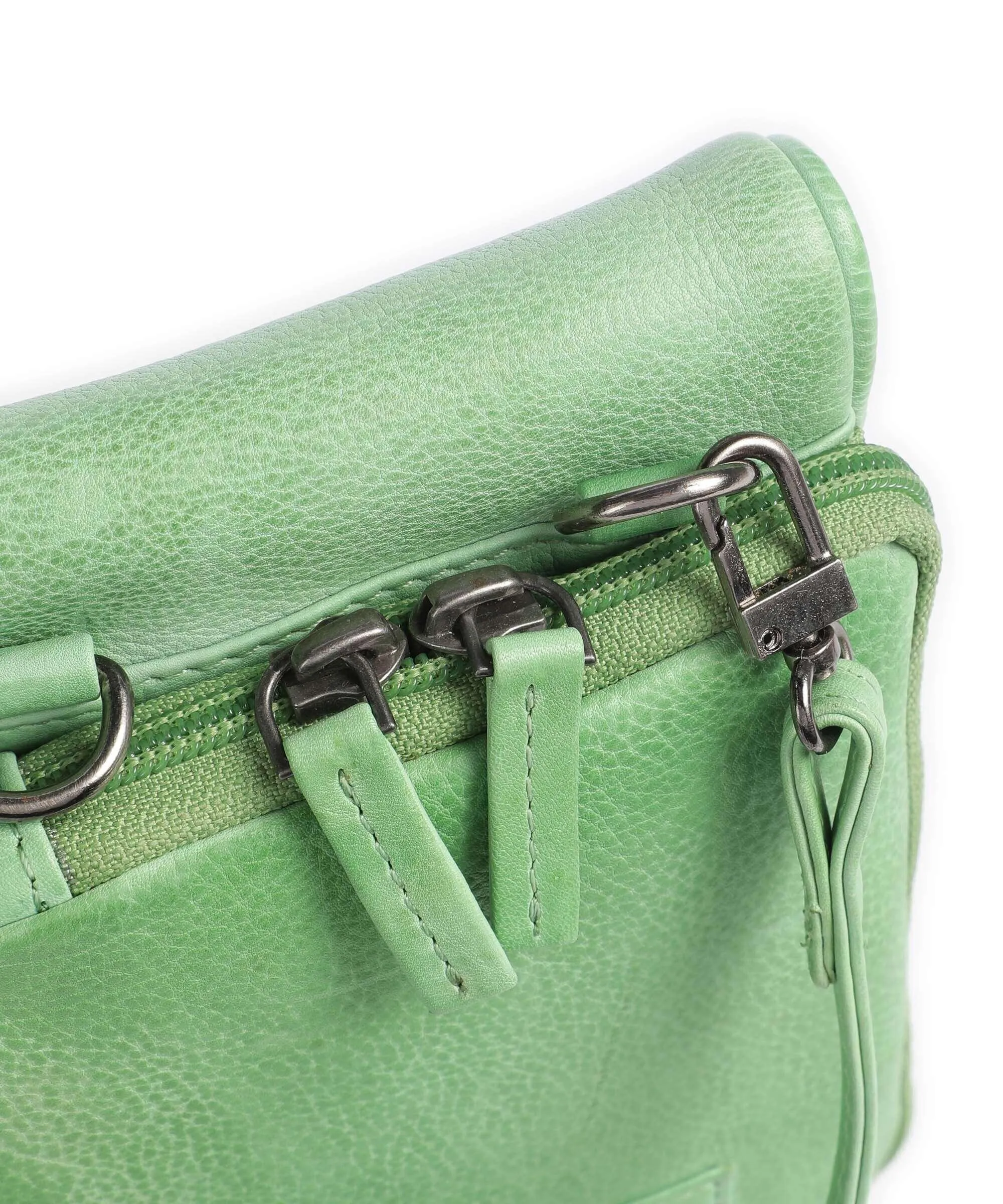  Jack Kinsky Nassau 2 Borsetta porta cellulare pelle granulata verde  
