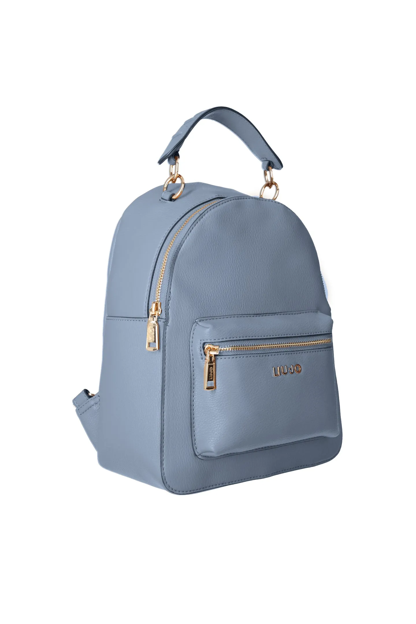 Logo backpack with jeans material