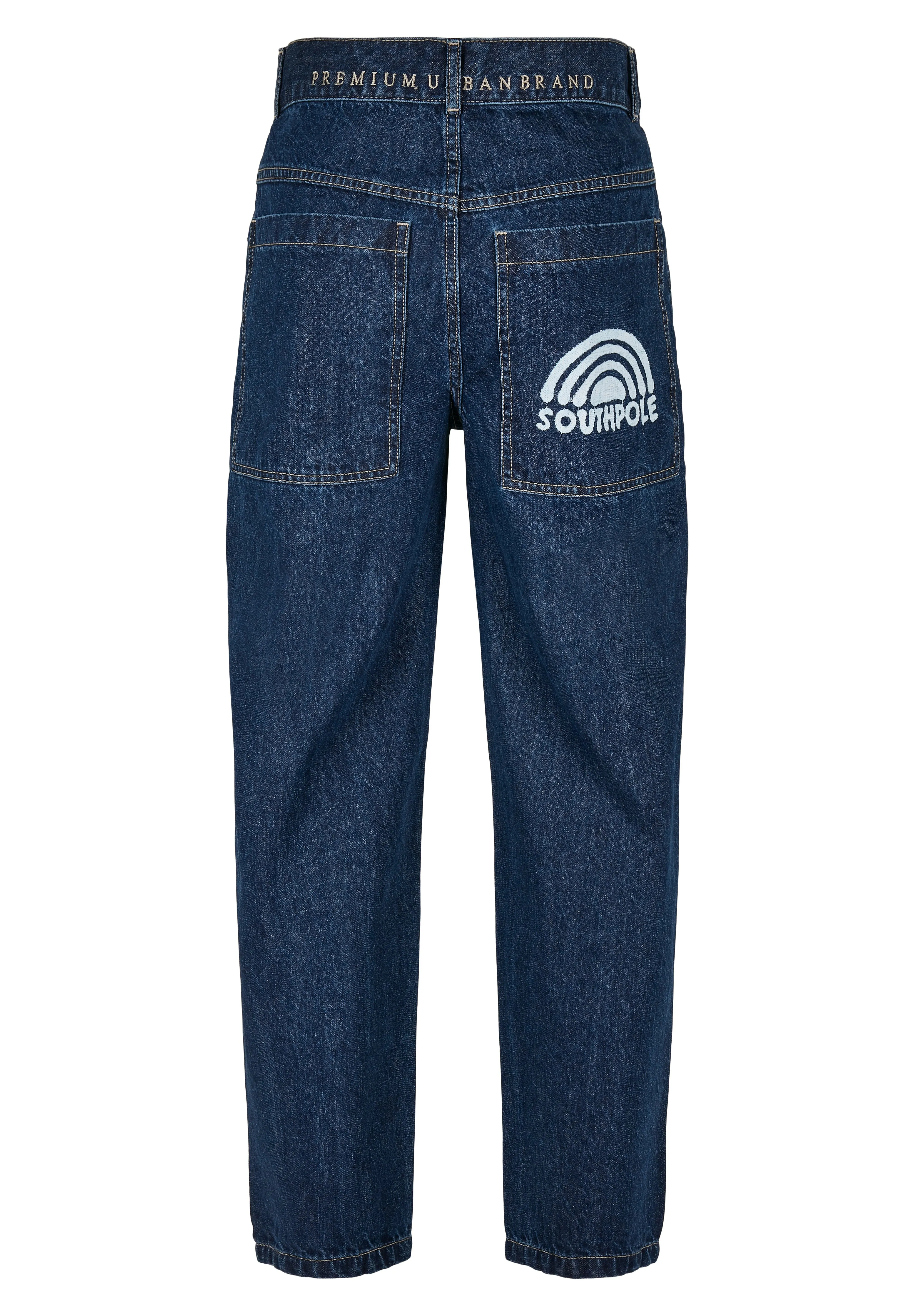 Baggy jeans with spray logo
