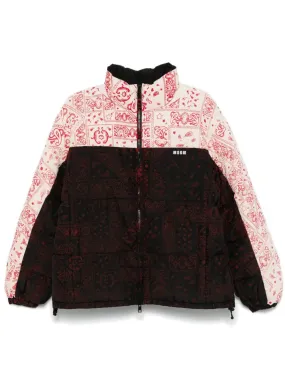 Msgm Giubbotto Multicolor Uomo Patchwork Paisley