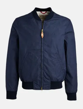 Navy Bomber Jacket by Manifattura Ceccarelli