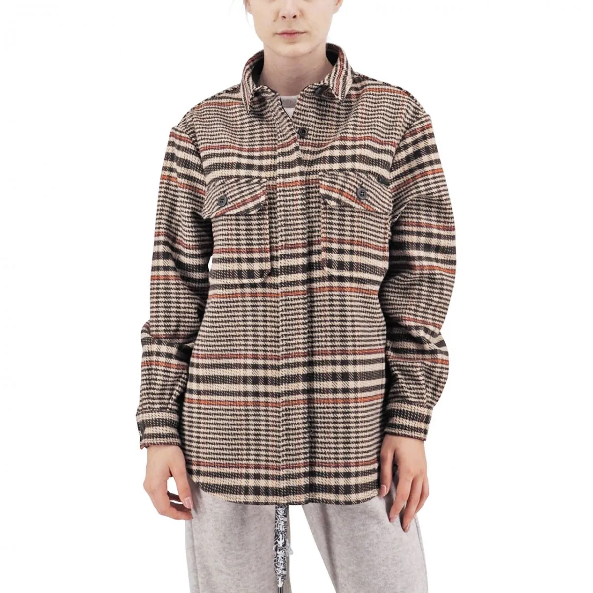 Overshirt Check Pied De Poule