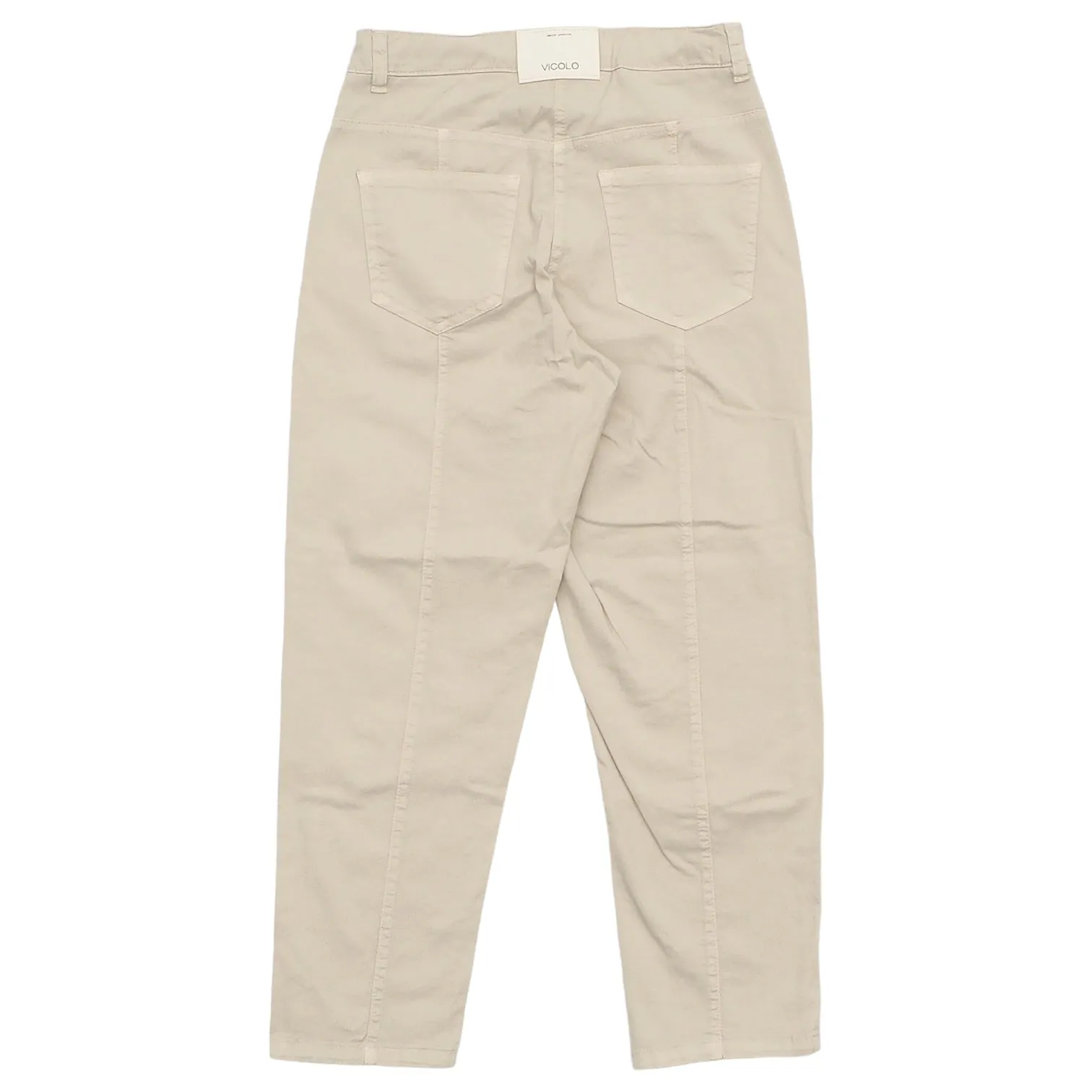 Pantalone a uovo beige per bambina