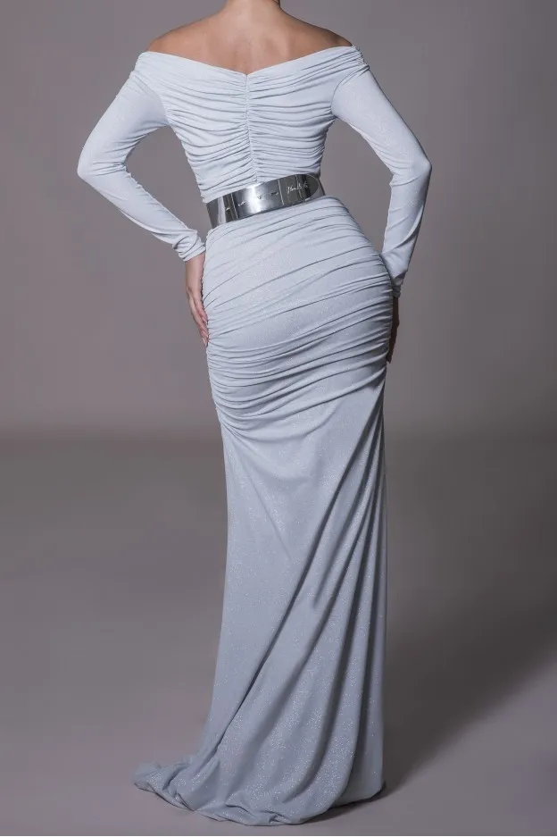 Ruched Jersey Gown by Rhea Costa