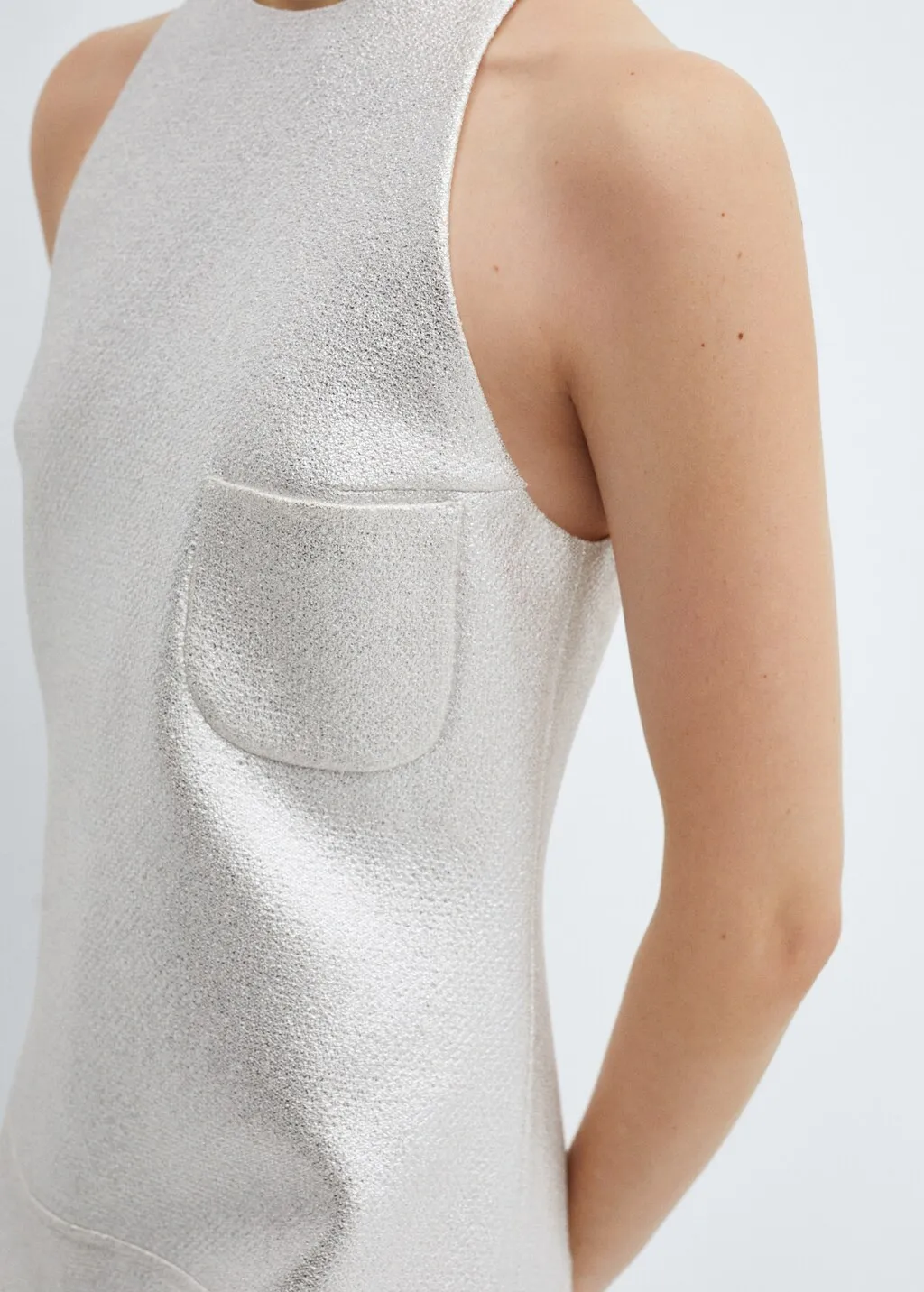 Short Foil Effect Dress