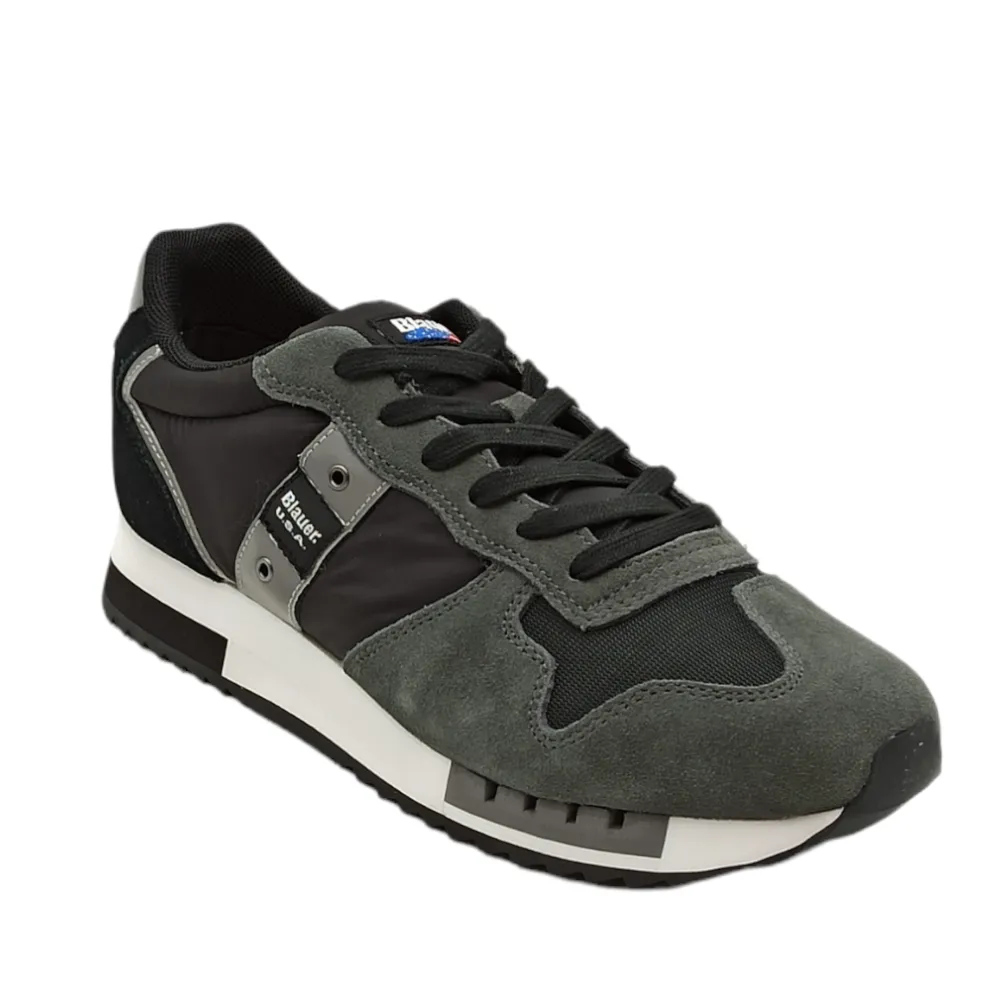 Sneaker uomo in tessuto e camoscio Blauer S2QUEENS01/MES BLACK