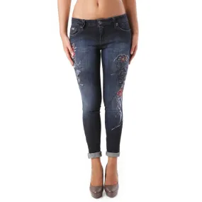 Teen's Heart Patched Jeans