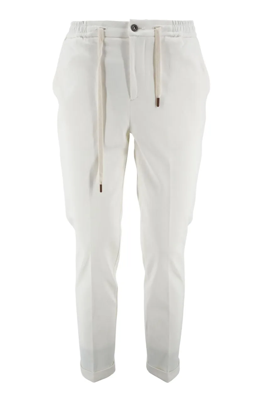 White Bsettecento Jersey Trousers
