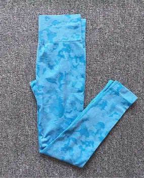 Women's Short Camo Workout Shorts High-Waisted Training Fitness Shorts